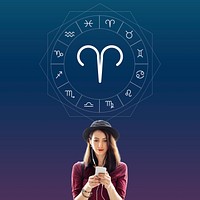 Zodiac Aries Sigh Astrology Concept