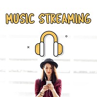 Music Streaming Hobby Headphones Concept