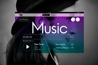 Music Streaming Instrumental Playlist Podcast Concept