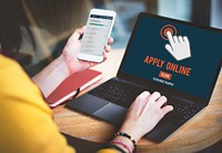 Apply Here Apply Online Job Concept