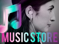 Audio Store Music Note Icon Graphic Concept