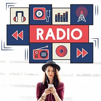 Radio Music Listening Rhythm Signal Concept