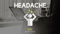 Headache Ilness Sick Sad Migraine Concept