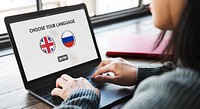 Russian English Communication Language Concept