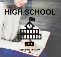 High School Casual College Education Study Teen Concept