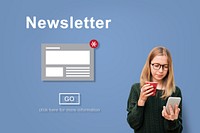 Newsletter Announcement Broadcast Article Concept