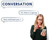 Social Network Speech Bubble Text Graphic Concept