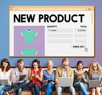 New Product Launch Promotion Marketing Services Concept