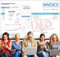 Invoice Bill Paid Payment Financial Account Concept