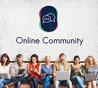 Online Community Interacting Connect Concept