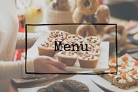 Menu Choice Cafe Computer Digital Food Options Concept