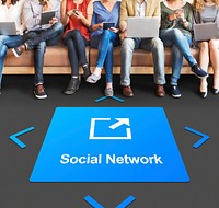 Internet Communication Social Network Concept