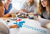 Teamwork Connection Cooperation Partnership Concept