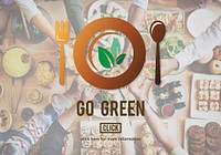 Go Green Eat Diet Vegetables Vegetarian Website Concept