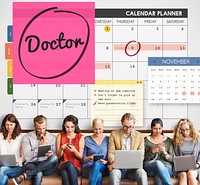Doctor Medical Healthcare and Medicine Maintenance Schedule Concept