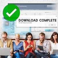 Download Complete Finish End Success Transfer Concept