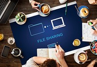 File Sharing Data Information Social Networking Concept