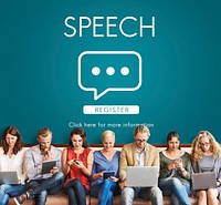 Speech Online Conversation Message Concept