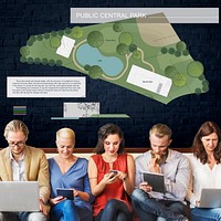 Public Central Park Village Community Relaxation Plan Concept