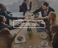 Closed Deal Contract Document Business Concept