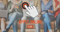 Apply Here Online Application Recruitment Employment Concept