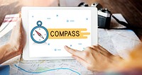 Compass Destination Navigation Route Direction Concept