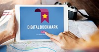 Digital Bookmark Internet Data Technology Concept