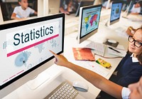 Statistics Analysis Business Information Report Concept