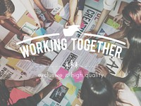 Working Together Teamwork Collaboration Togetherness Association Concept