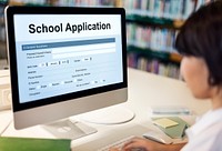 School Application Document Registration Form Concept
