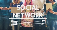Social Network Connection Communication Concept