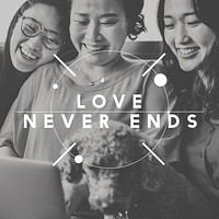 Love Never Ends Hapiness People Graphic Concept