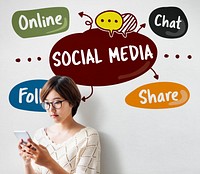 Social Media Online Chat Share Concept