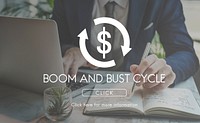Boom Bust Cycle Economy Financial Concept