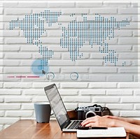 World Global Business Cartography Communication Concept