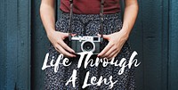 Photographer Life Though a Lens Camera Concept