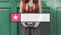 Photopgraphy Camera Female Outdoors Banner Graphic Concept