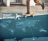 Flight Ticket Booking Destination Journey Concept