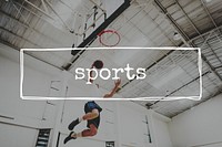 Basketball Jump Shot Reach Hoop Shoot Sport Concept