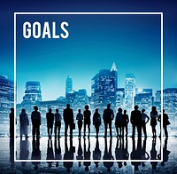 Global Business Team Goals Cityscape Concept