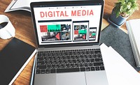Digital Media Technology Graphic Concept
