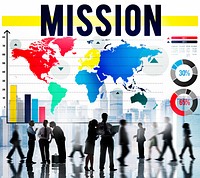 Mission Objective Aim Growth Corporate Goal Concept