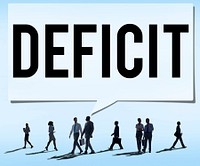 Deficit Risk Loss Deduct Recession Concept