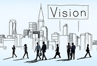 Vision Goals Building City Urban Concept