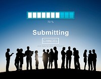 Submitting Online Internet Loading Progress Website Concept