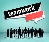 Team Corporate Teamwork Collaboration Assistance Concept