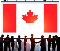 Canada National Flag Business Communication Concept