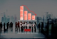 Problems Risk Deflation Depression Bankruptcy Concept