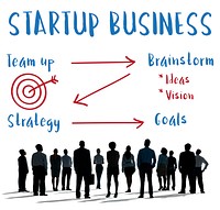 Startup Business Plan Graph Concept