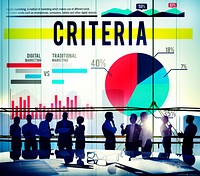 Criteria Regulation Statistics Business Marketing Concept